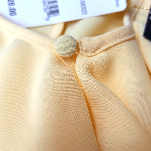 NWT Brooks Brothers Ruffled crepe blouse in buttercup yellow size 6 - Picture 15 of 17